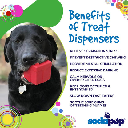 Gift Box eDispenser - Durable Rubber Treat Dispenser for Dogs