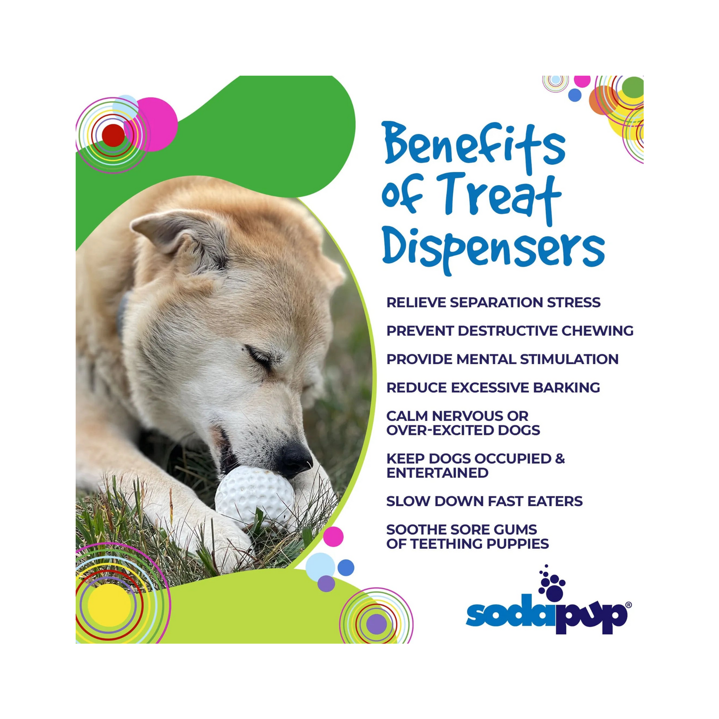 Golf Ball PUP-X Rubber eDispenser Treat Dispenser & Enrichment Toy