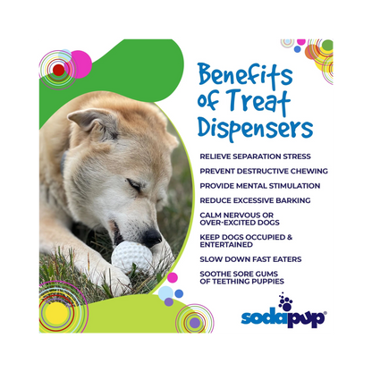 Golf Ball PUP-X Rubber eDispenser Treat Dispenser & Enrichment Toy
